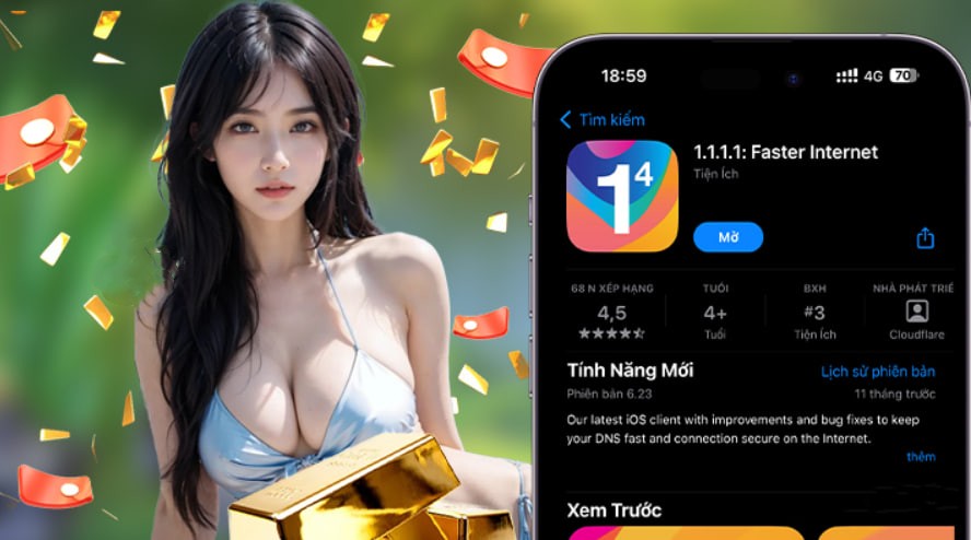 Hình ảnh quảng cáo của 45678 hiển thị nền tảng và các lợi ích